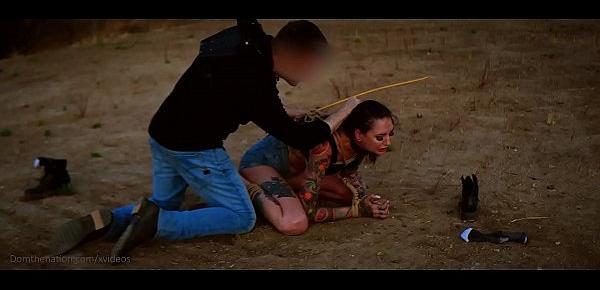  Rocky Emerson gets cruel bondage, face fucking, and cum to the eye in the tradition of Ralph Waldo Emerson - Domthenation.com - new outdoor BDSM cinema documentary site coming soon